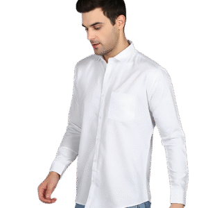 Men Slim Fit Solid Spread Collar Formal Shirt