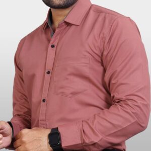 Men Regular Fit Solid Button Down Collar Formal Shirt