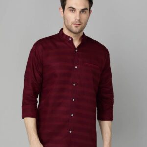 Men Slim Fit Striped Formal Shirt